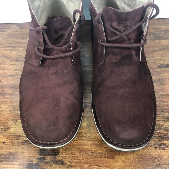 UGG Men's SZ 11.5 Leighton Leather Suede Chukka‎ Boots Mauve Dark Purple 1005487 - Picture 2 of 9